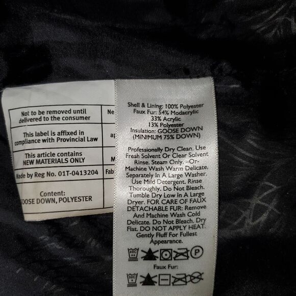 Vintage Goose Down Eddie Bauer Black Trench Coat - Picture 7 of 7